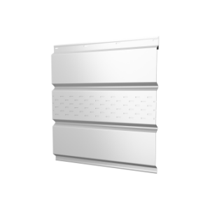 Софит металлический центральная перфорация GRAND LINE 0,45 РЕ RAL 9003 (Белый) L=3м
