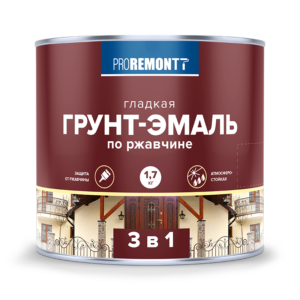 Грунт-эмаль "3 в1"по ржавчине гладкая PROREMONTT (0,8 кг) Серый