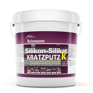 Штукатурка силикон-силикатная REINMANN "KratzPutz K" 1,5мм (25кг) Белая