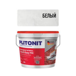Затирка для швов плитки Plitonit Colorit EasyFill эпоксидная двухкомпонентная (2кг) Белый