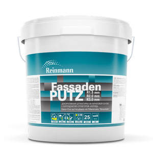 Штукатурка в/д REINMANN "FassadenPutz R" короед 2,0мм (25кг) Белая