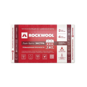 Утеплитель базальтовый ROCKWOOL Лайт Баттс ЭКСТРА 1000*600*100 (упак 0,24м3 - 2,4м2) УПАК+ПАЛЛ