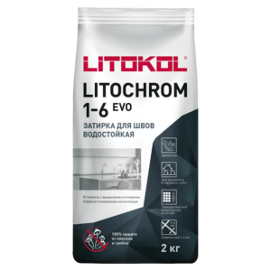 Затирочная смесь ЛИТОКОЛ LITOCHROM 1-6 C60 Бежевый (2кг)