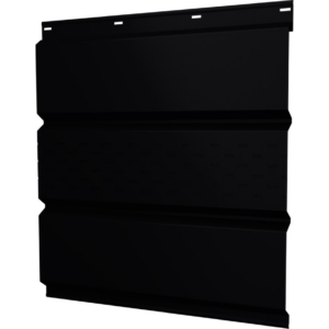 Софит металлический центральная перфорация с пленкой GRAND LINE 0,5 Satin Matt ТХ RAL 9005 (Черный)