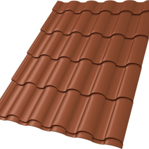 Металлочерепица кредо GRAND LINE 0,5 Satin Matt, RAL 8004 (Терракота)