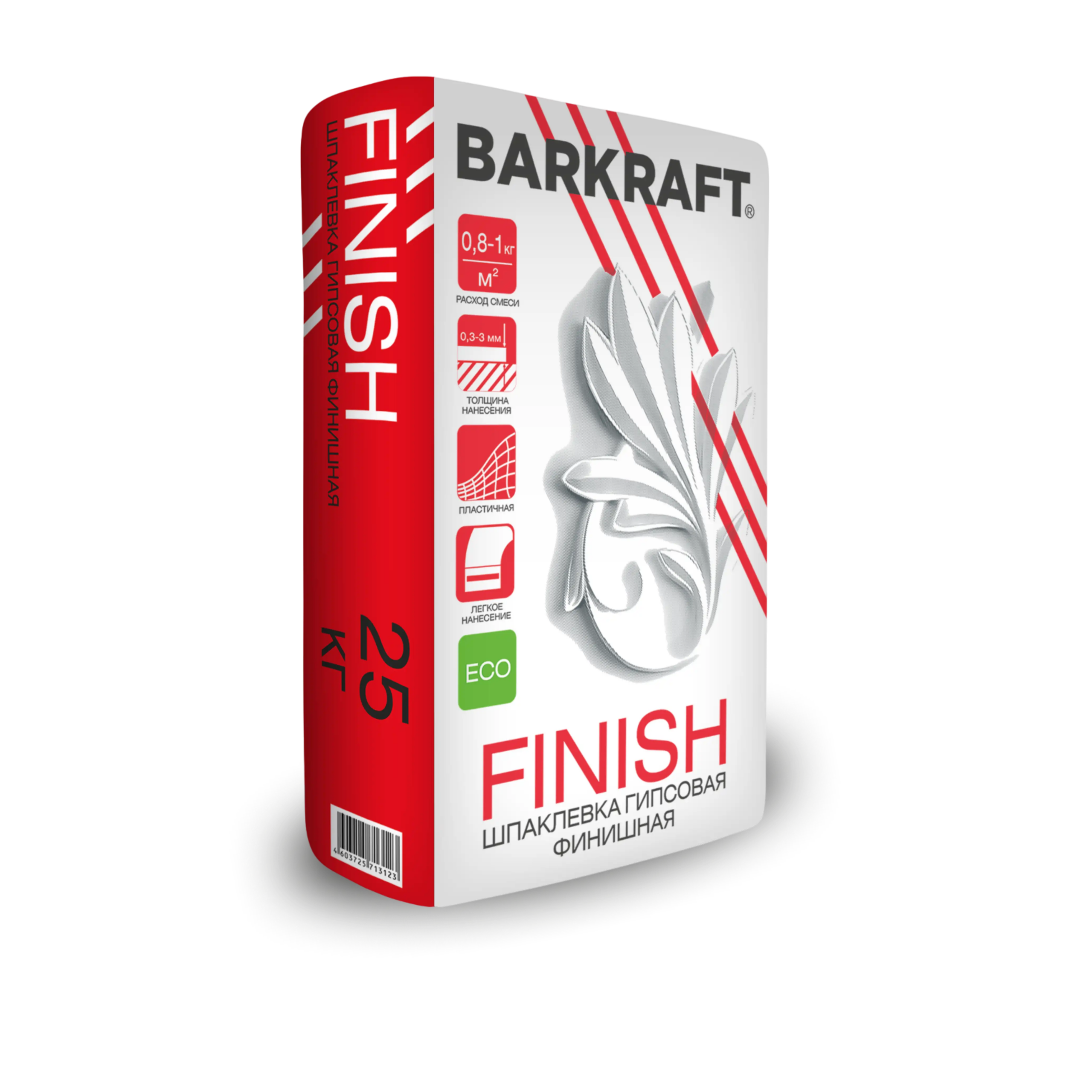Шпаклевка гипсовая BARKRAFT Finish Финиш (мешок 25 кг) / 56шт.поддон
