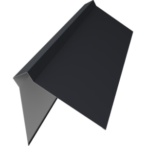 Планка конька плоского 220*50 GRAND LINE 0,5 Satin Matt TX RAL 7024 (Мокрый асфальт) L=2м