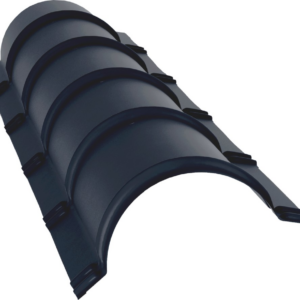 Планка конька полукруглого GRAND LINE 0,5 Satin Matt TX RAL 7024 (Мокрый асфальт) L=1,97м