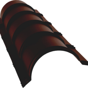 Планка конька полукруглого GRAND LINE 0,5 PurLite Matt RAL 8017 (Шоколад) L=2м